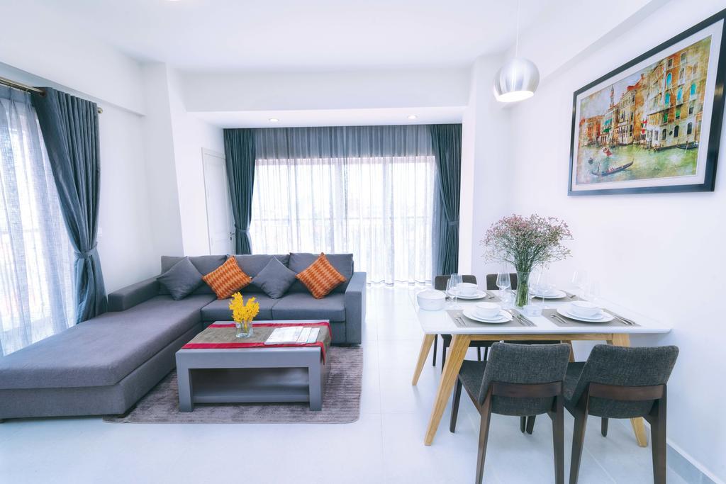 ซัน อพาร์ตเมนต์ Aparthotel พนมเปญ ภายนอก รูปภาพ